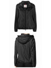 Lait Frill Neck Hooded Jacket Black - MONCLER - BALAAN 5