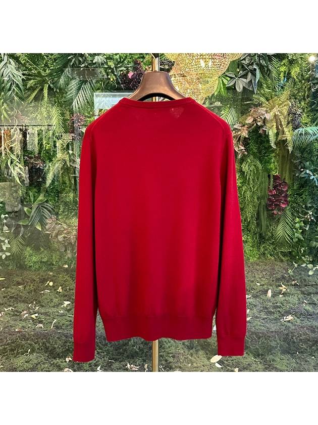 Classic Crew Neck Cashmere Knit Top Red - LORO PIANA - BALAAN 5