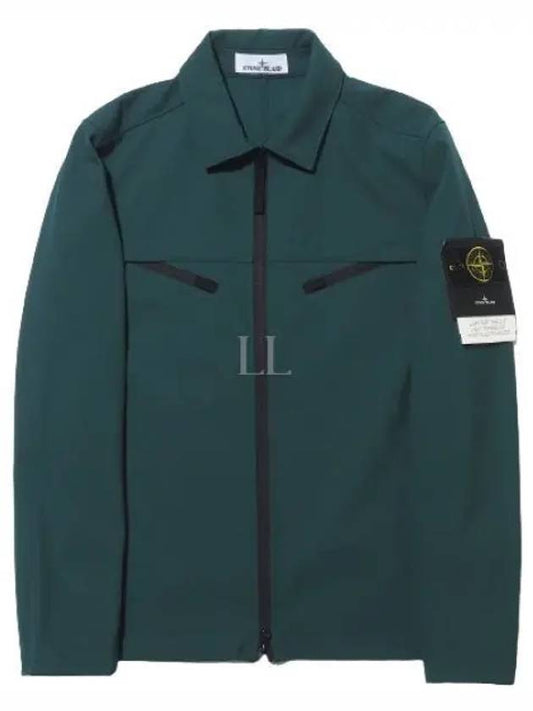 Light Soft Shell Shirt Jacket Bottle Green - STONE ISLAND - BALAAN 2