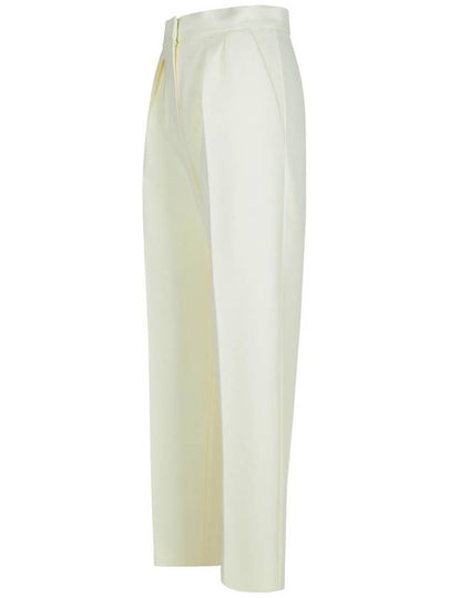 Max Mara 'Verbano' White Virgin Wool Pants - MAX MARA - BALAAN 2