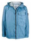 Waffen Patch Membrana Hooded Jacket Blue - STONE ISLAND - BALAAN 2