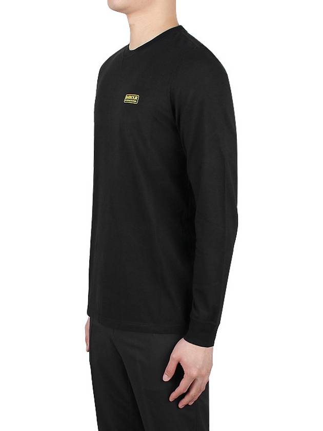 Logo Essential Cotton Long Sleeve T-Shirt Black - BARBOUR - BALAAN 4