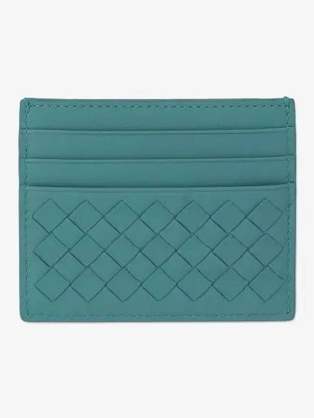 Intrecciato Weaving Card Wallet Blue - BOTTEGA VENETA - BALAAN 2