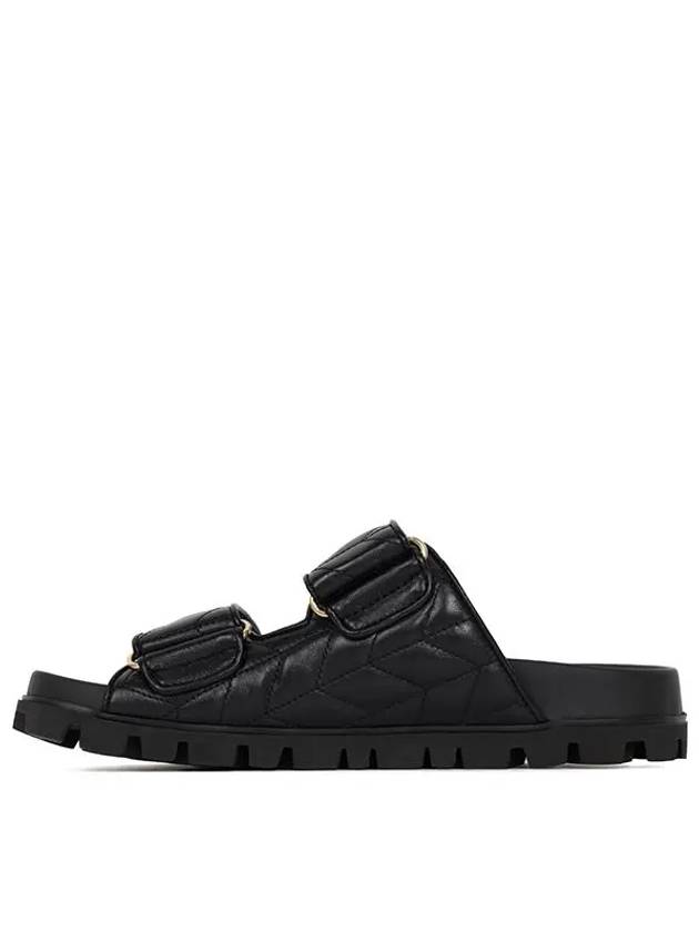 Matelasse Nappa Leather Slippers Black - MIU MIU - BALAAN 3