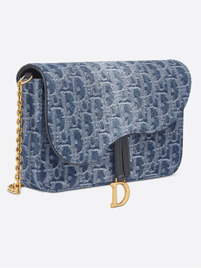 Saddle Chain Pouch Bag Blue - DIOR - BALAAN 2