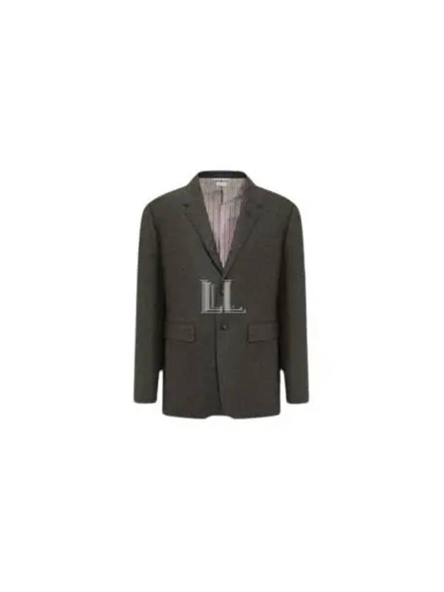 Back Stripe Cardigan Dark Grey - THOM BROWNE - BALAAN 2