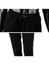 Women's Terry Track Pants Black - MONCLER - BALAAN.