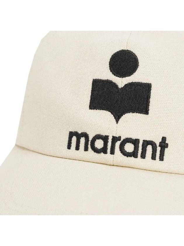 Tyron Logo Cotton Ball Cap Ecru - ISABEL MARANT - BALAAN 5