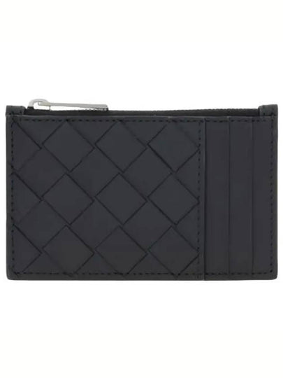 Intrecciato Zipped Card Case Black - BOTTEGA VENETA - BALAAN 2