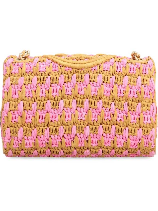 Tory Burch Fleming Raffia Shoulder Bag - TORY BURCH - BALAAN 4