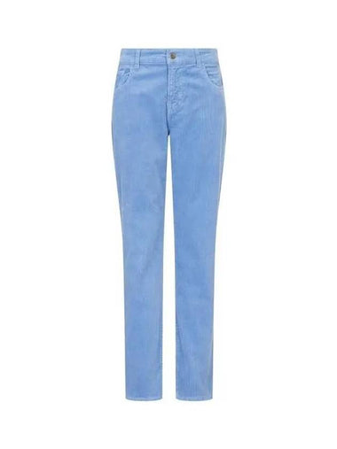 Women s Logo Patch Easy Corduroy Pants Blue - EMPORIO ARMANI - BALAAN 1