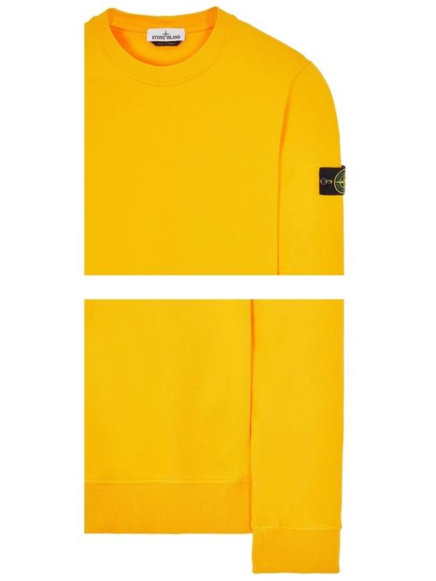 Wappen Patch Crew Neck Sweatshirt Yellow - STONE ISLAND - BALAAN 6