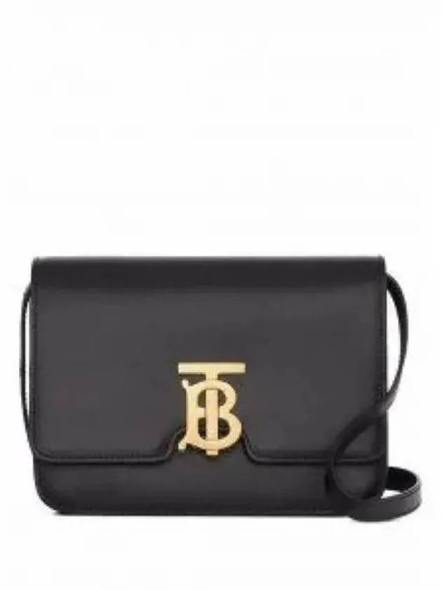 Small Leather TB Shoulder Bag Black - BURBERRY - BALAAN 2