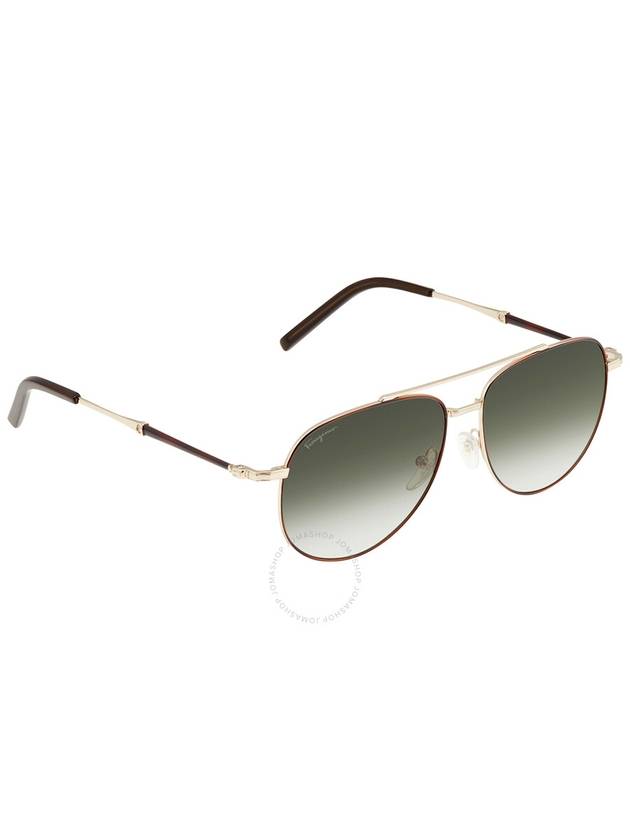 Eyewear Boeing Metal Sunglasses Havana Green - SALVATORE FERRAGAMO - BALAAN 3