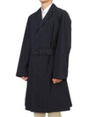 Cotton Blend Over Single Coat Navy - PRADA - BALAAN 3