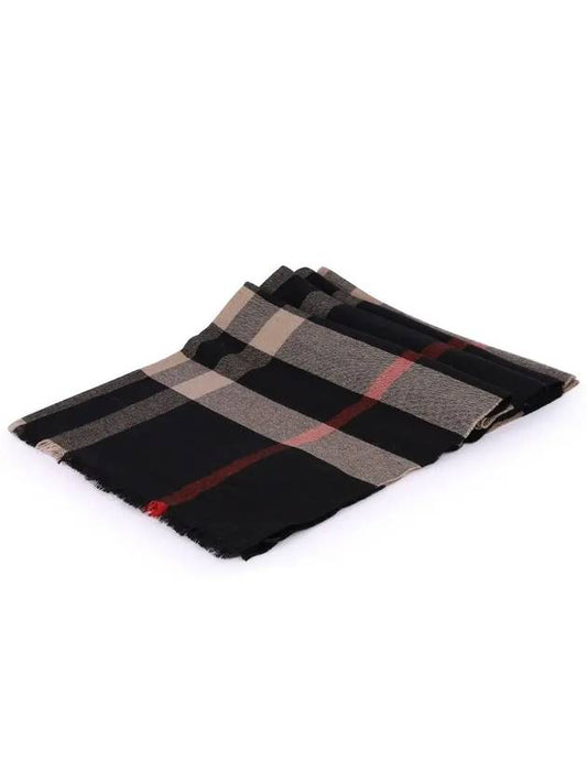 RECGZ Giant Check Muffler Black 80719381 - BURBERRY - BALAAN 1