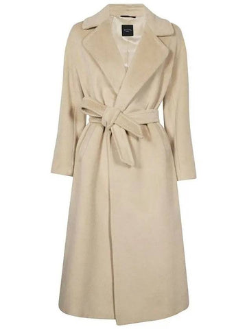 TEMPERA Belted Wool Coat Light Beige 2425016102 023 - MAX MARA - BALAAN 1