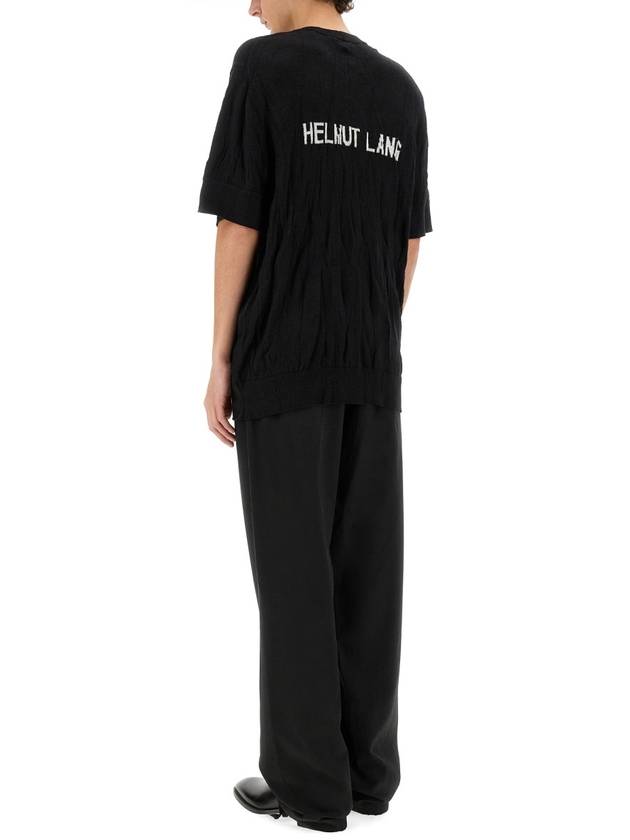 Crushed Knit Top Black - HELMUT LANG - BALAAN 3