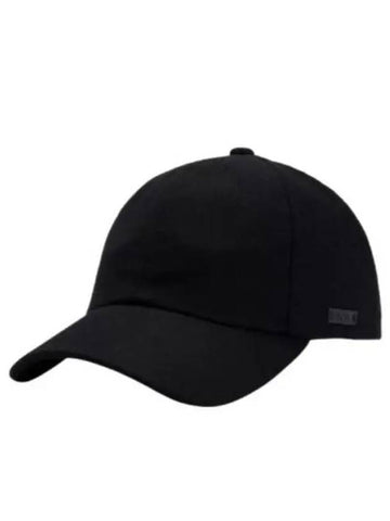 Logo Label Wool Blend Ball Cap Black - HUGO BOSS - BALAAN 1