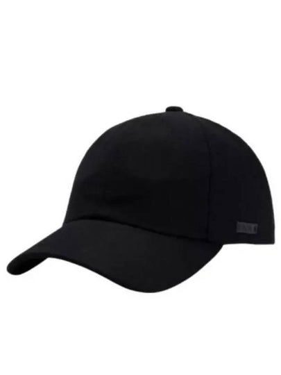 Logo Label Wool Blend Ball Cap Black - HUGO BOSS - BALAAN 2