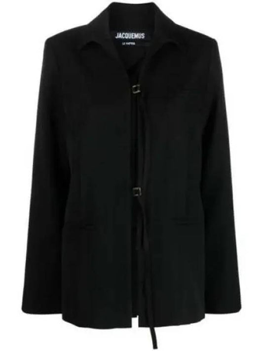 La Veste Amaro Long Strap Jacket Black - JACQUEMUS - BALAAN 1