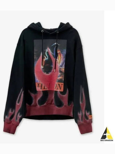 Hooded Sweatshirt HMBB024S23JER0071025 1025 BLACK RED - HERON PRESTON - BALAAN 2