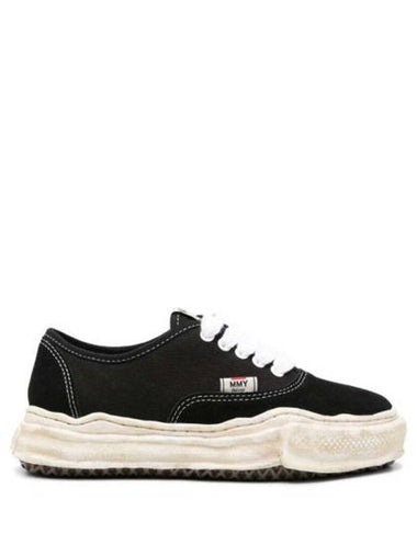 Blakey OG Sole Canvas Suede Low Top Sneakers Black - MIHARA YASUHIRO - BALAAN 1