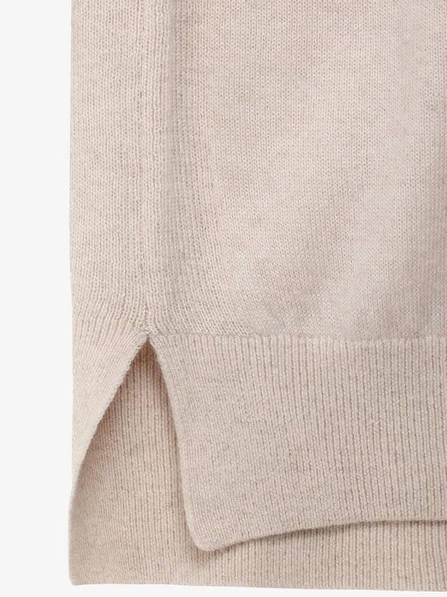 Cashmere Slit Turtleneck Knit Beige - NOIRER - BALAAN 8