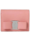 Vara Bow Gloss Flap Half Wallet Coral - SALVATORE FERRAGAMO - BALAAN 2