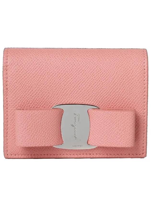 Vara Bow Gloss Flap Half Wallet Coral - SALVATORE FERRAGAMO - BALAAN 2