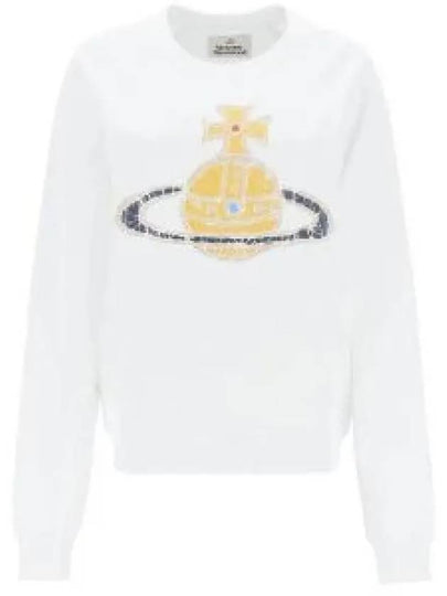 Time Machine Raglan Sweatshirt White - VIVIENNE WESTWOOD - BALAAN 2