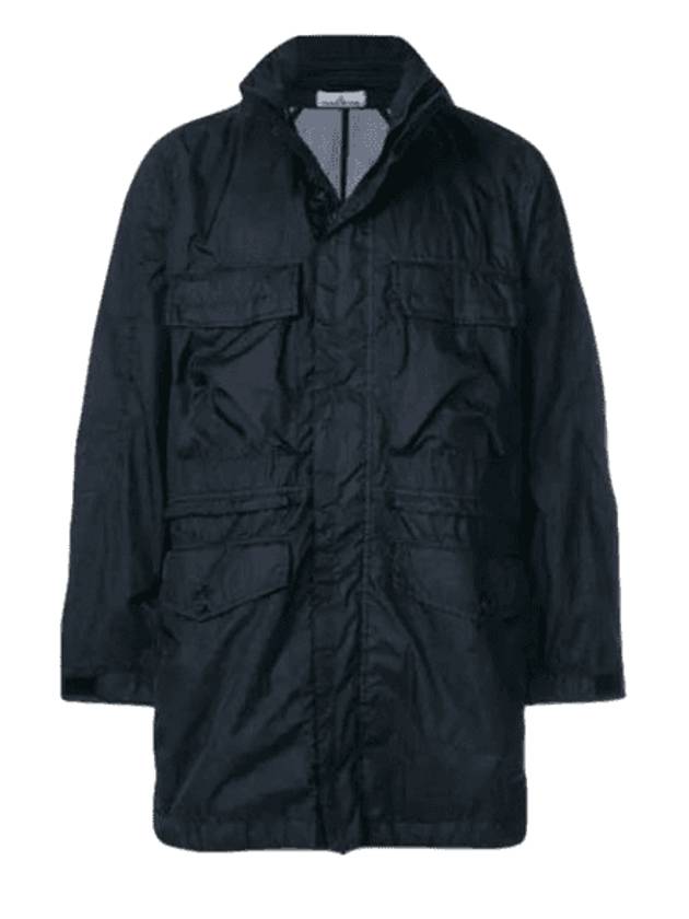 Membrana Wappen Zip-Up Jacket Navy - STONE ISLAND - BALAAN 1