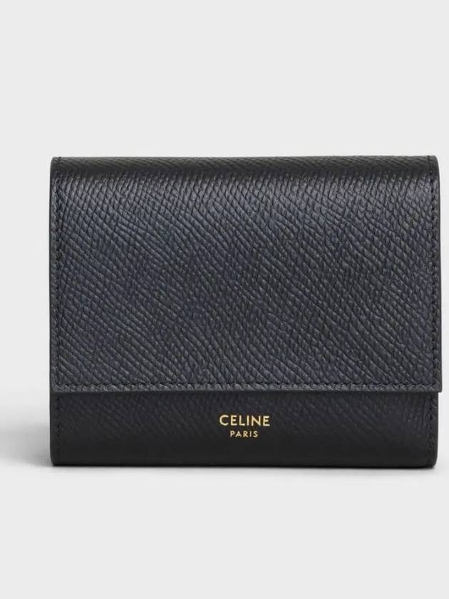 Women's Tri-Fold Small Bicycle Wallet Black - CELINE - BALAAN.