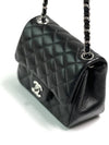 Classic Petite Sock Cross Bag Black Silver A35200 - CHANEL - BALAAN 4