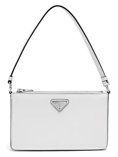 Brushed Leather Mini Bag White - PRADA - BALAAN 2