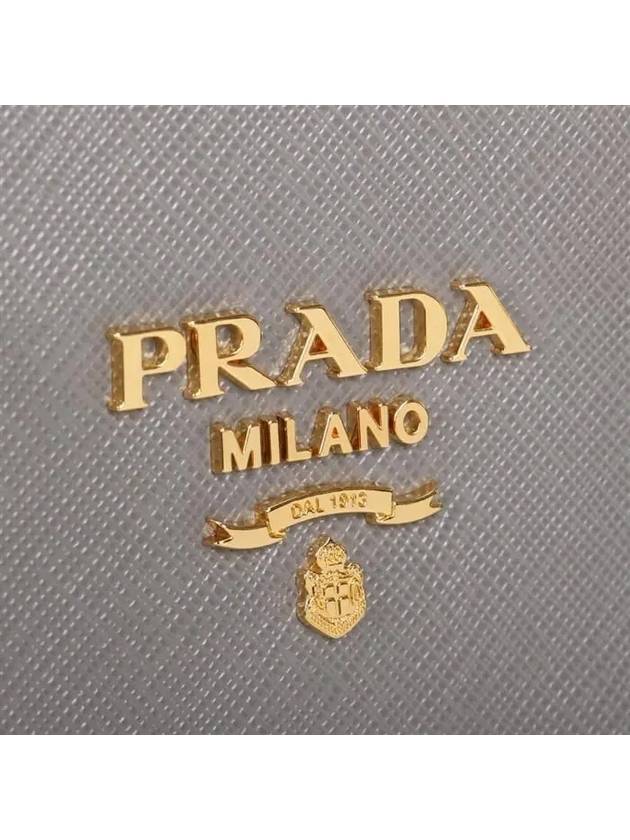 Triangle Logo Saffiano Tote Bag Grey - PRADA - BALAAN 6