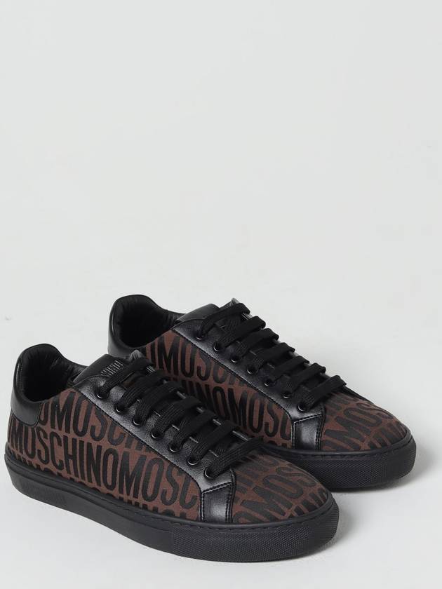 Sneakers Serena Moschino Couture in tessuto jacquard e pelle - MOSCHINO - BALAAN 2