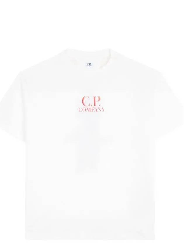 Logo Short Sleeve T-Shirt White - CP COMPANY - BALAAN 3