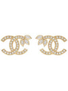 CC logo leaf earrings gold - CHANEL - BALAAN 1