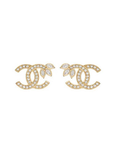 CC Logo Leaf Earrings Gold - CHANEL - BALAAN 1