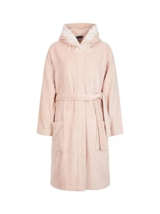 UNDERWEAR Women s Logo Hooded Toweling Bathrobe Coral 270491 - EMPORIO ARMANI - BALAAN 1