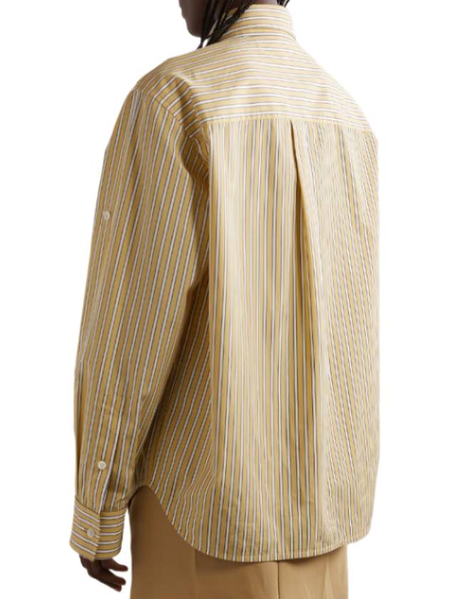 Striped Poplin Shirt Beige - BOTTEGA VENETA - BALAAN 4