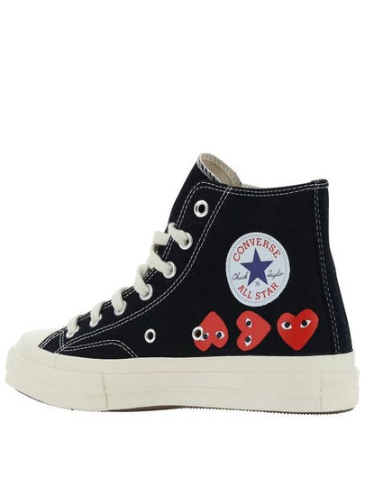 Comme Des Garçons Play X Converse Black Cotton Sneakers - COMME DES GARCONS PLAY - BALAAN 2