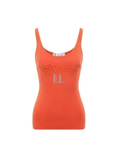 Laundry Logo Print Sleeveless Orange - OFF WHITE - BALAAN 2