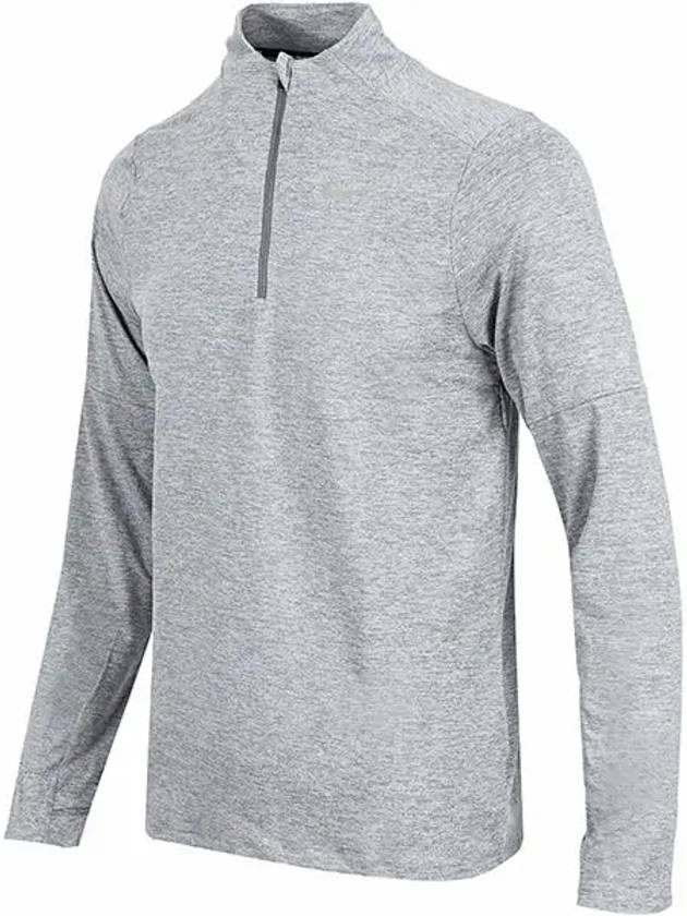 Dri Fit Element Half Zip Running Long Sleeve T-Shirt Grey - NIKE - BALAAN 3