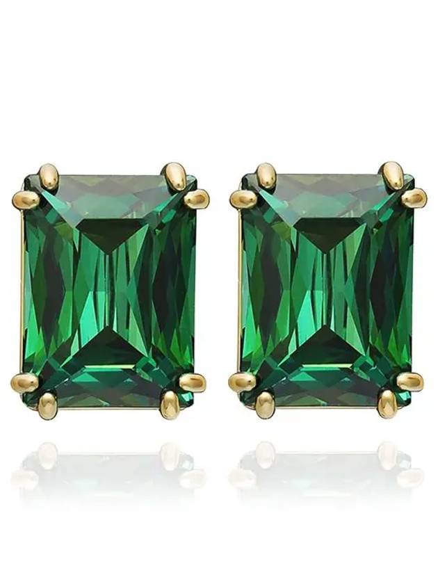 Matrix Stud Earrings Gold Green - SWAROVSKI - BALAAN 3