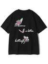 Pink Fly Short Sleeve T Shirt Black - ELIMENO - BALAAN 2