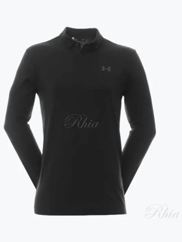 Men's UA Matchplay Long Sleeve Polo Shirt Black - UNDER ARMOUR - BALAAN 2