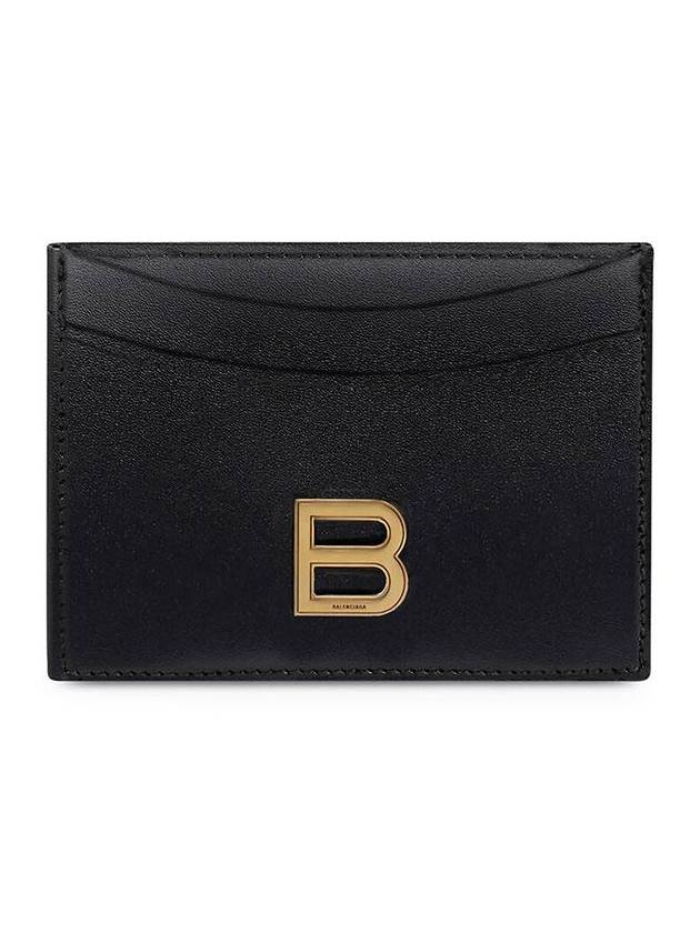 Hourglass Gold B Logo Card Wallet Black - BALENCIAGA - BALAAN 2