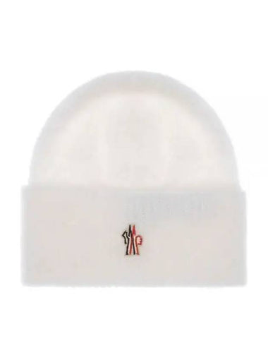 3B00019 M1126 034 Grenoble logo patch wool beanie - MONCLER - BALAAN 1